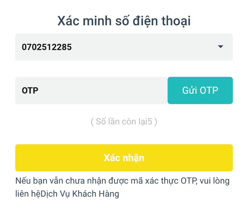 Hướng Dẫn Rút Tiền Betvisa Về Tài Khoản Ngay Chỉ 1 Phút 3 Xác minh số điện thoại